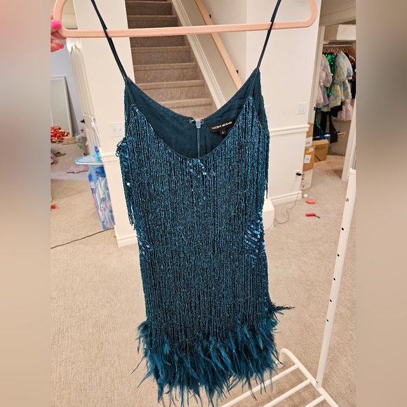 Nadine Merabi                                LOTTIE TEAL DRESS SMALL/US4… - Picture 5 of 8